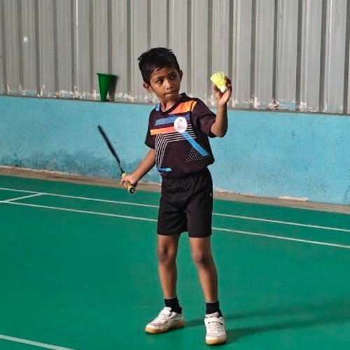 Badminton training session