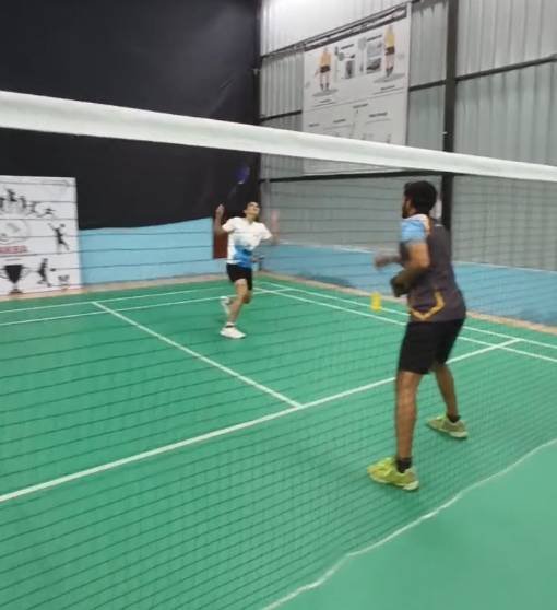 Professional badminton athlete training